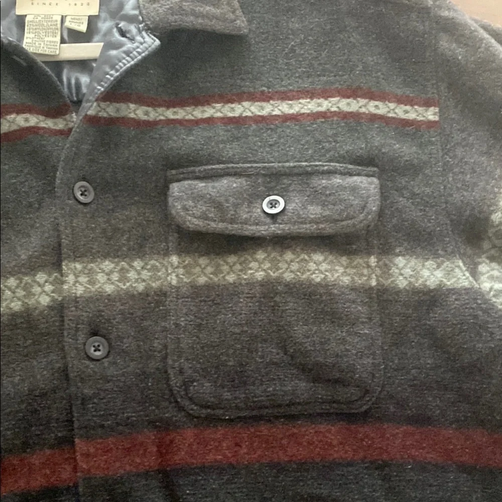 Eddie Bauer Lightweight Black and Gray Shirt Jacket - Picture 3 of 4